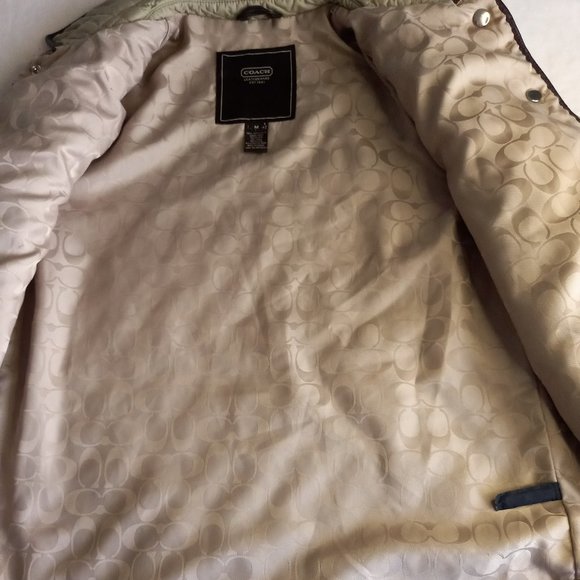 Coach Quilted Tan Light Jacket (M) - Picture 5 of 15